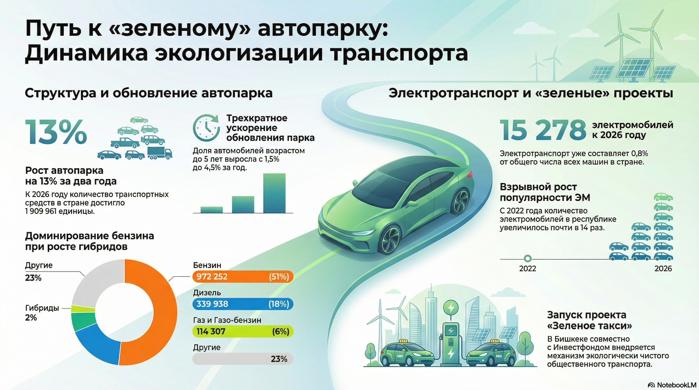 Переход на экологичный транспорт: рост автопарка и зеленые инициативы